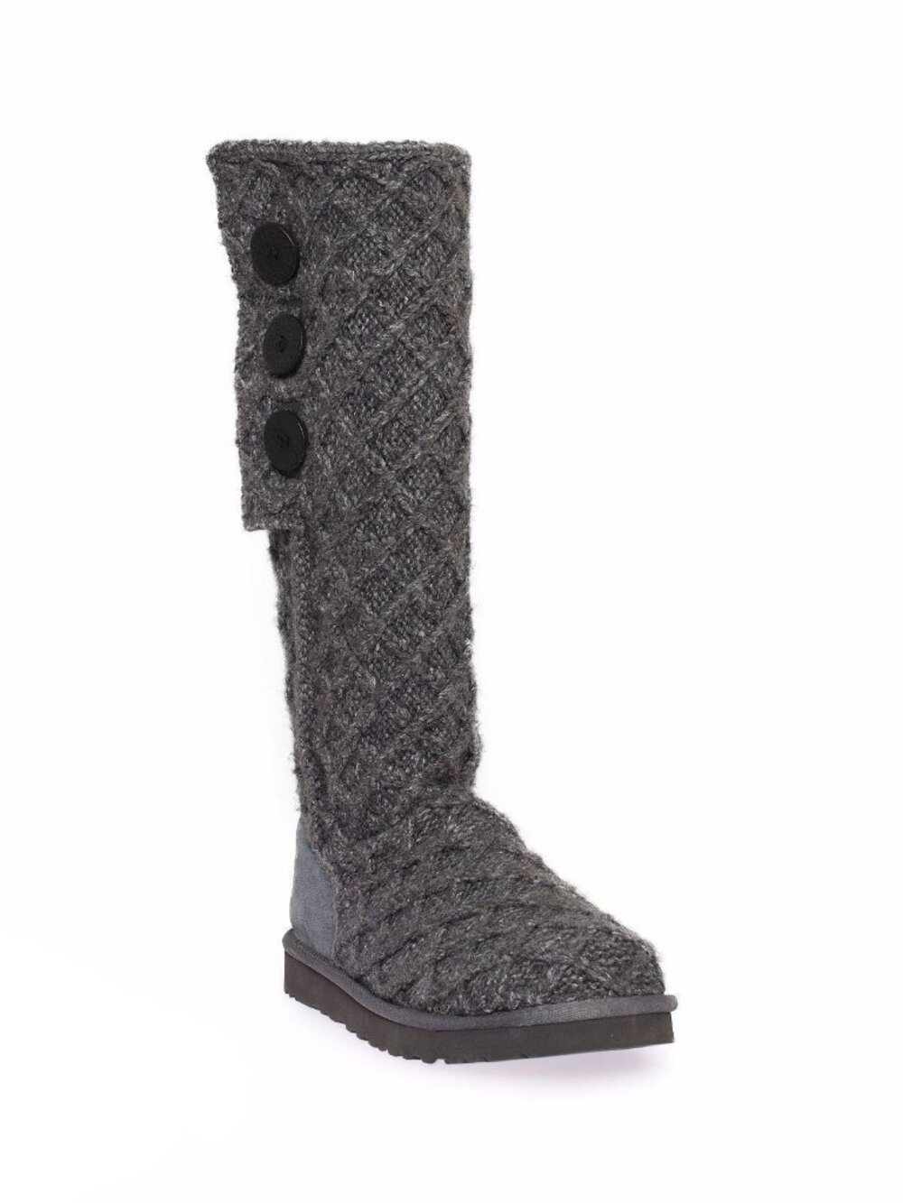 Ugg Grey Sweater Tall Boots Lattice Cardy